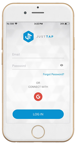 JustTap - iOS Application Login Screen